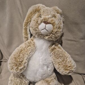 Fluffy Tan and White Plush Bunny